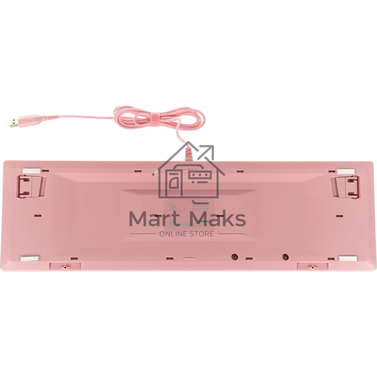 Клавиатура проводная A4Tech Bloody B800 Dual Color USB розовый/белый