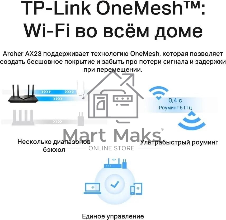 Двухдиапазонный Wi-Fi 6 роутер TP-Link Archer AX23 AX1800