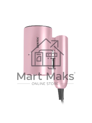 Фен Centek CT-2201 розовый, 900 Вт, компактный, ионизация