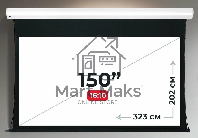 Экран для проектора S'OK Apollo SGPSMT-323x202PS бокового натяжения, ПВХ, белый корпус