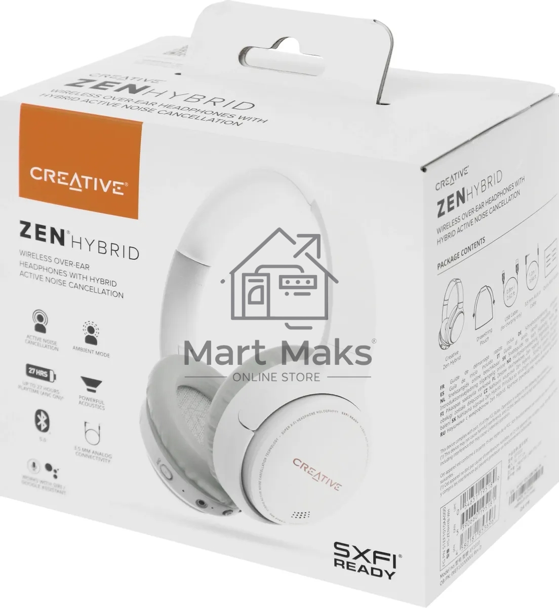 Гарнитура накладные Creative Zen Air Hybrid белый беспроводные bluetooth оголовье