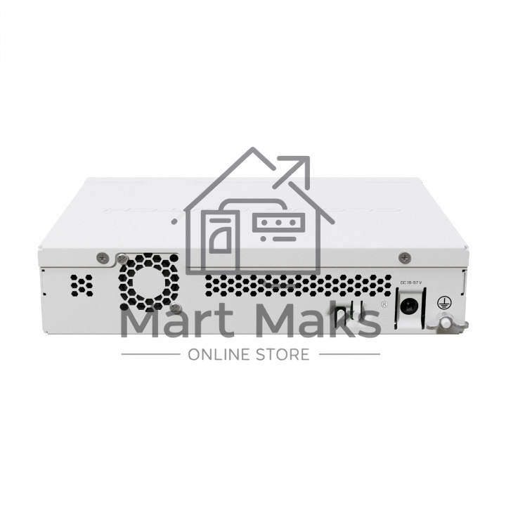 Коммутатор MikroTik Cloud Router Switch CRS310-1G-5S-4S+IN with 800 MHz CPU, 256 MB RAM, 4xSFP+, 5xSFP cages, 1xGBit LAN port, RouterOS L5, desktop case, rackmount ears, PSU