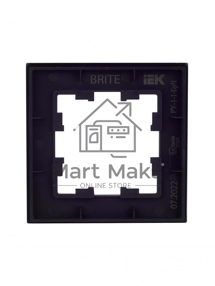 Рамка 1 -местная IEK BRITE РУ-1-1-БрЧ (BR-M12-M-K02) металл черный