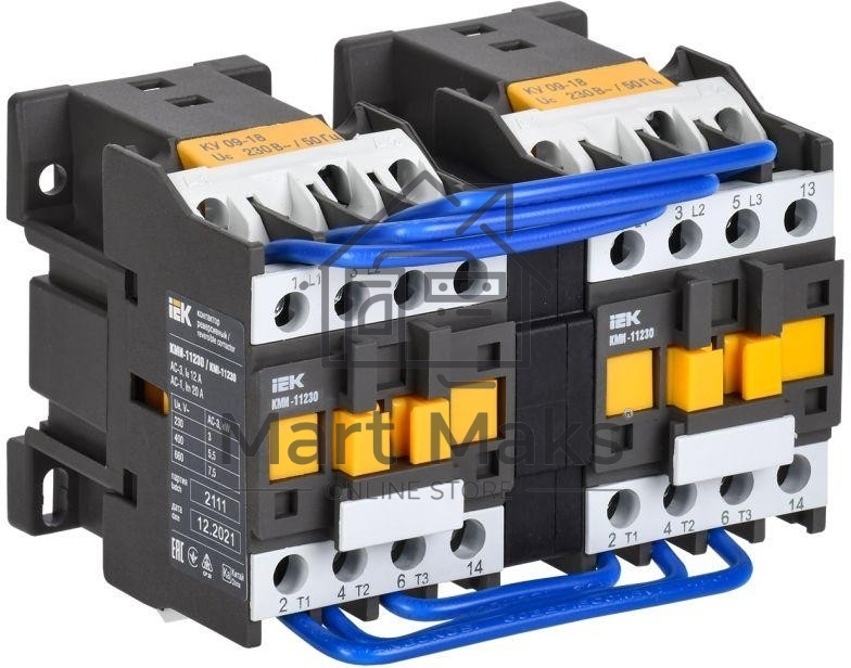 Контактор IEK КМИ-11230 реверс 12А 230В/АС3 2НО