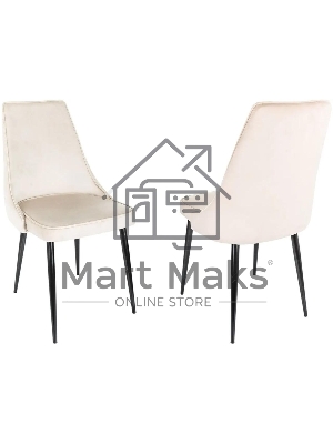 Стул для дома Бюрократ CH-K4_2 комплект 2шт бежевый Holland 06 металл черный на ножках (CH-K4_1/HL07_2)