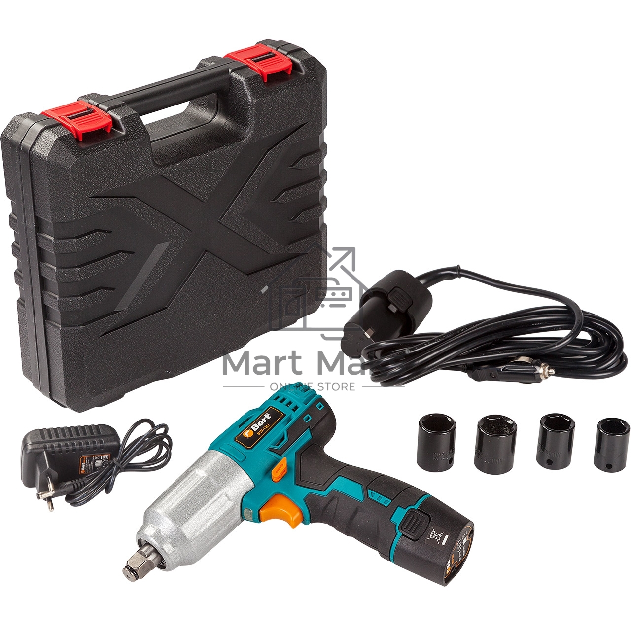 Гайковерт Bort BSR-12LI проводной автомобильный 93720636 12 В, 350 Нм, 3300 об/мин, 3,1 кг