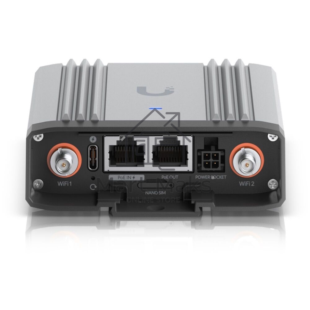 Wi-Fi маршрутизатор с LTE-модемом Ubiquiti UniFi Mobile Router Industrial категории 4, 2,4 ГГц (b/g/n), MIMO 2x2, 2x 1G RJ45, USB Type-C, nano-SIM