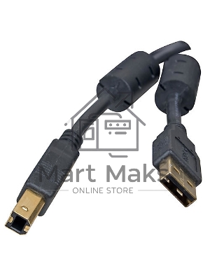 Кабель 5bites UC5010-018A USB2.0, AM/BM, зол.разъемы, ферр.кольца, 1.8м., черный Кабель 5bites UC5010-018A USB2.0, AM/BM, зол.разъемы, ферр.кольца, 1.8м., черный