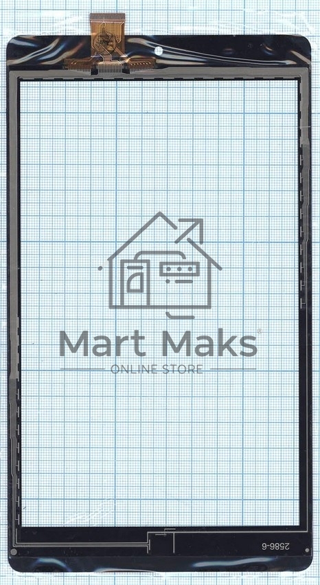 Сенсорное стекло (тачскрин) PB80JG2586-R1. черное