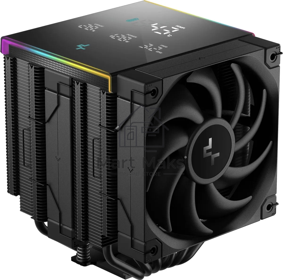 Кулер для процессора DEEPCOOL AK620 DIGITAL PRO черный, 120 мм, алюминий/медь, 1750 об/мин, 25 дБ, 4 pin, 260 Вт, 163 мм