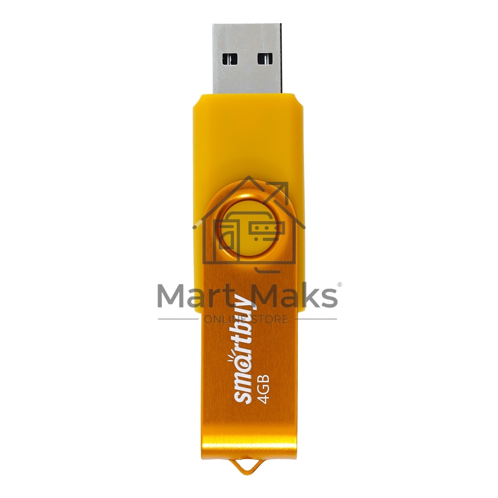 Флешка USB R/W SmartBuy R/W Twist Yellow (SB004GB2TWY), 4Gb, USB 2.0, R/W 10/7, желтый