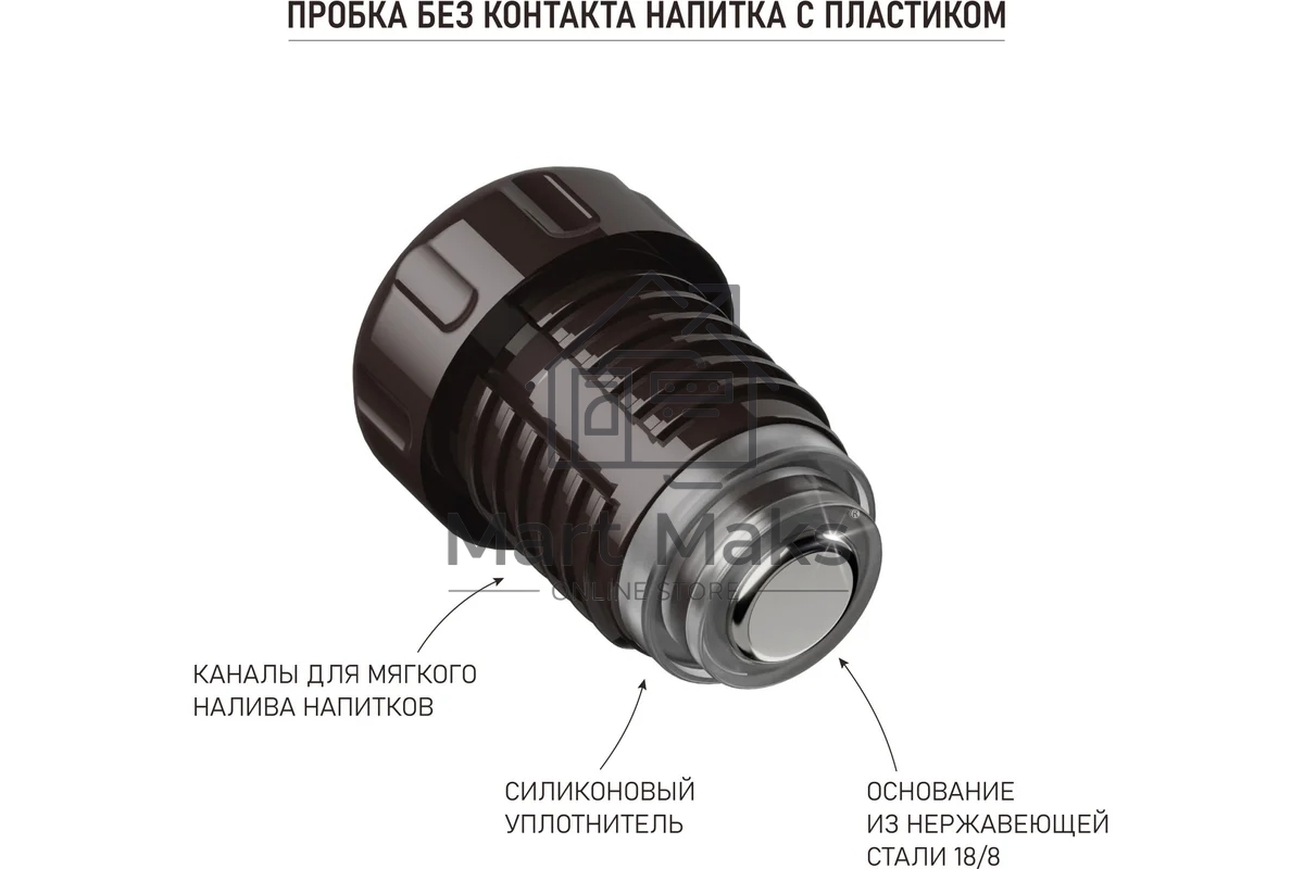 Термос БИОСТАЛЬ -ЭКСТРИМ BST-750G 0,75л