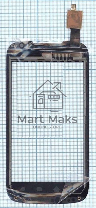 Сенсорное стекло (тачскрин) для Philips Xenium W6350, черное