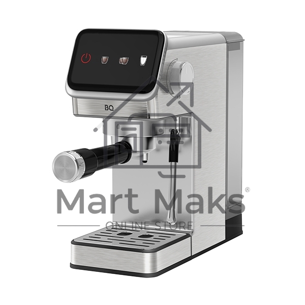 Кофеварка рожковая BQ CM7003 серебристый, исп. кофе - молотый, 1,2 л, 1350 Вт, 20 бар
