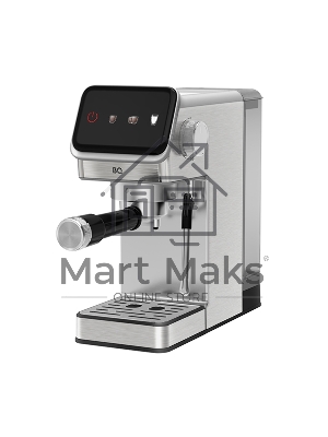 Кофеварка рожковая BQ CM7003 серебристый, исп. кофе - молотый, 1,2 л, 1350 Вт, 20 бар