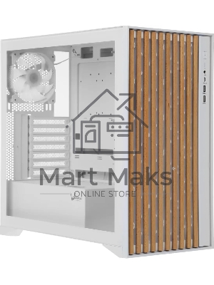 Корпус Formula V Line TimberLine T0 White, ATX, wood+plastic front, TYPE-C*1, USB3.0*2, FRONT 3x120mm FRGB, REAR 1x120mm FRGB