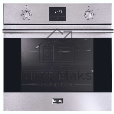 Духовой шкаф электрический Korting OKB 561 CFX Дизайн: Crystal. Цвет: Нержавеющая сталь. Дисплей: LED дисплей белого цвета. Тип управления: Сенсорное управление Touch Control. Тип таймера: Электронный с отключением. Регуляторы: Утапливаемые. Цвет регуляторов: Нержавеющая сталь. Ширина (см): 60. Объем (литров): 67. Класс энергопотребления: A. Мощность подключения (кВт): 2,1. Телескопические направляющие: Одноуровневые телескопические направляющие. Количество режимов: 6. Режимы нагрева: Конвекционная разморозка, Вехний и нижний нагрев с конвекцией, Традиционный нагрев, Нижний нагрев, Верхний нагрев, Гриль. Количество стекол дверцы: Три стекла. Внутренняя эмаль: Эмаль легкой очистки. Вид очистки: Каталитическая. Автоматическое отключение: Есть. Освещение духовки: Одна галагеновая лампа. Система охлаждения: Тангенциальный вентилятор. Габариты (ВхШхГ) (мм): 598х595х560. Размер ниши для встраивания (ВхШхГ) (мм