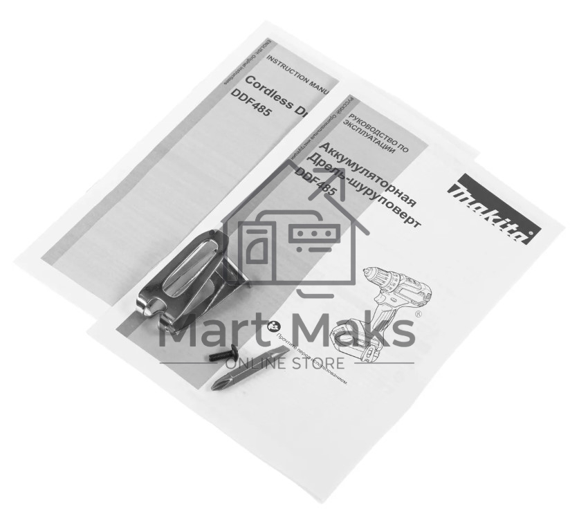 Дрель-шуруповерт Makita DDF485RF, 18 В, 3 Ач, аккумуляторная
