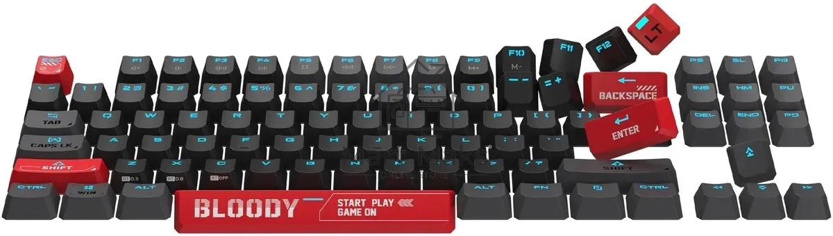 Клавиатура A4Tech Bloody AT87 проводная USB черный/красный