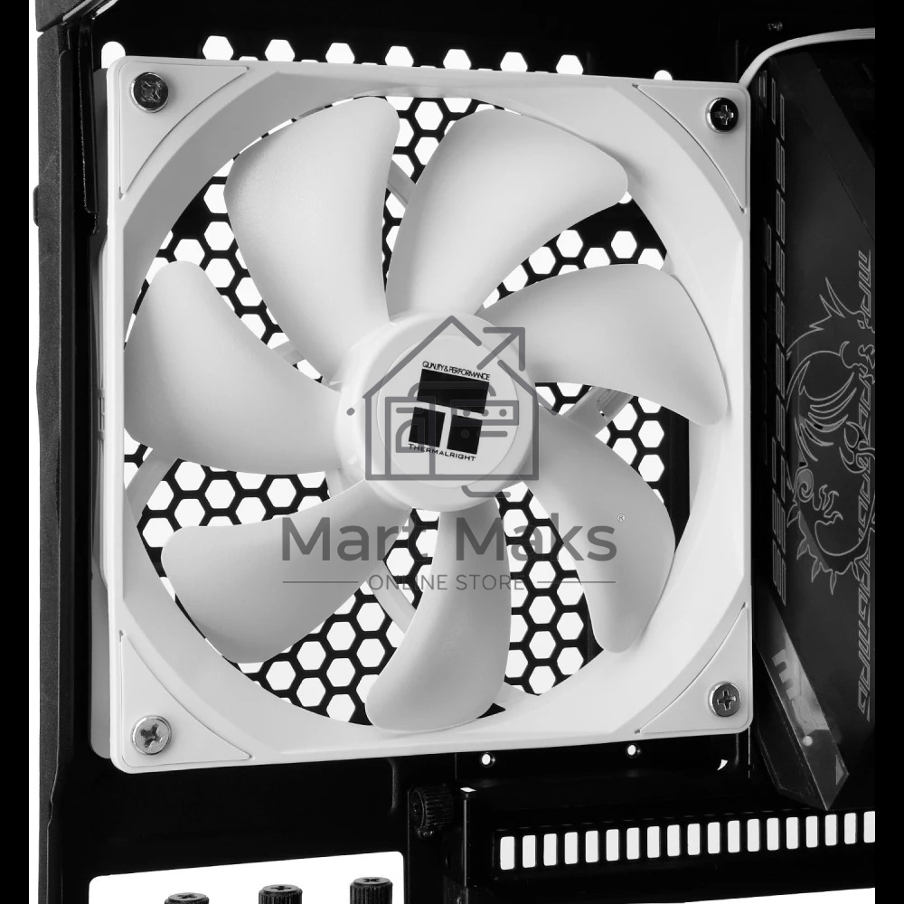 Кулер для корпуса Thermalright TL-C14CW белый (140x140x25mm, 4-pin PWM, 75.8CFM, 26.4dBA, 1500RPM)