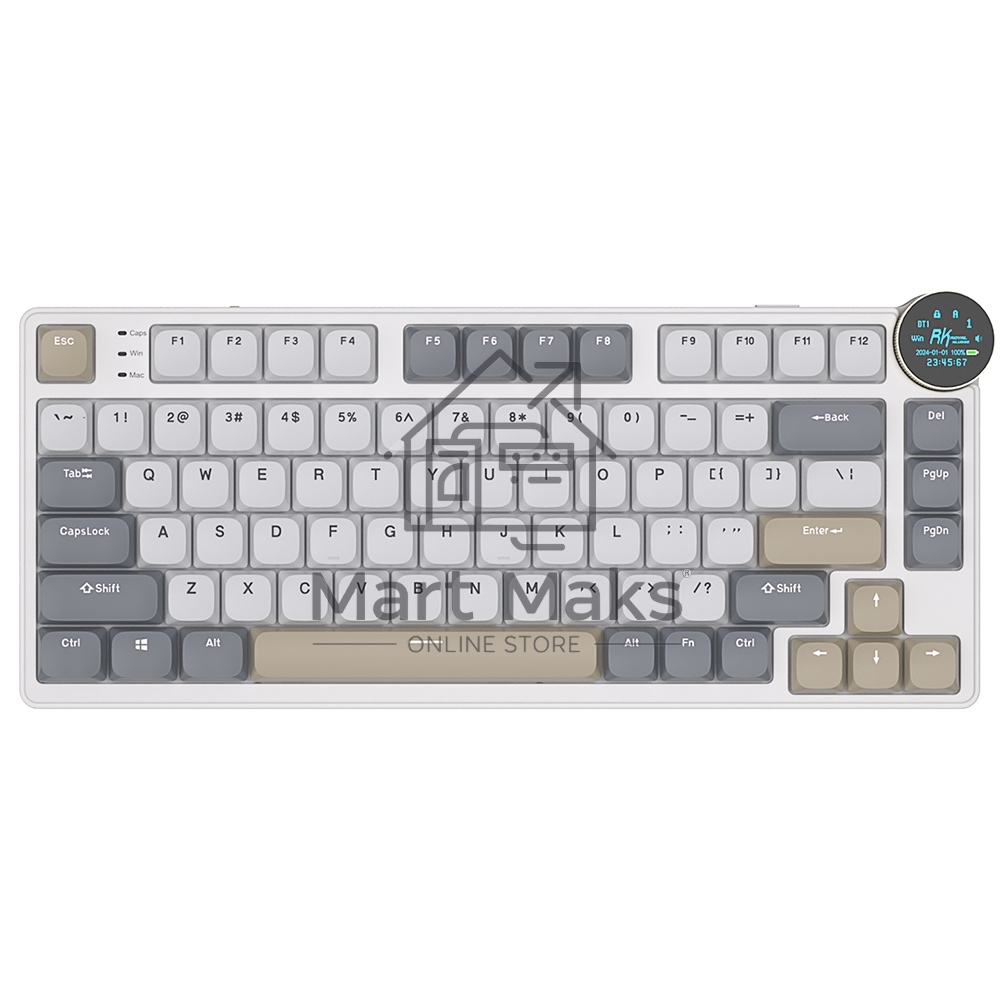 Клавиатура Royal Kludge RK N80 Pearly Dawn USB/2.4 GHz/Bluetоoth, RGB, Hot Swap, Red switch