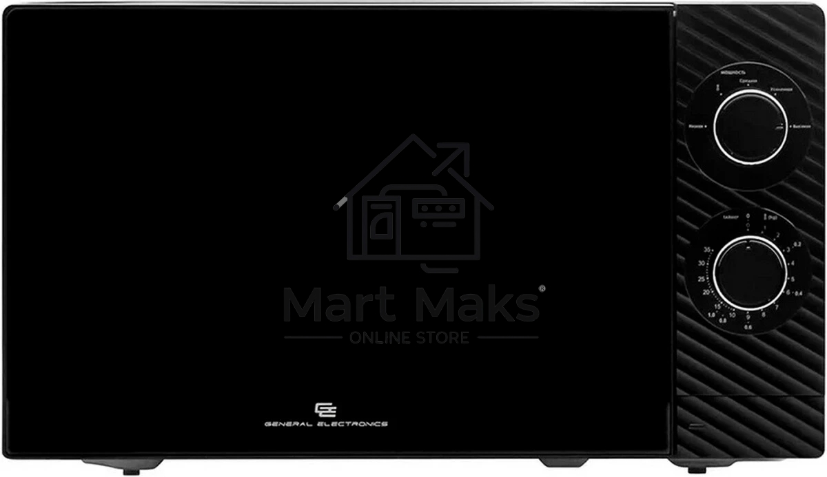 Микроволновая печь General Electronics 20L SOLO черная GE-MS120B 700W