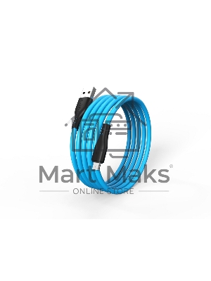 Кабель Smartbuy (iK-12-S21bb) S21 MicroUSB синий, 2.4 А, сил., 1 м