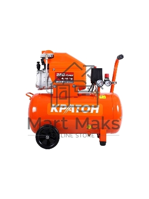 Компрессор КРАТОН AC-280-40-D Dпрямой 220В 2000Вт 280л/мин ресивер40л 32кг