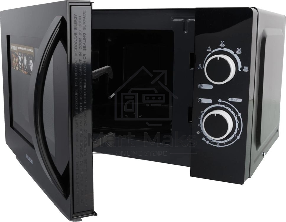 Микроволновая печь Hyundai HYM-M2058 черный, 20 л, 700 Вт, переключатели - поворотный механизм
