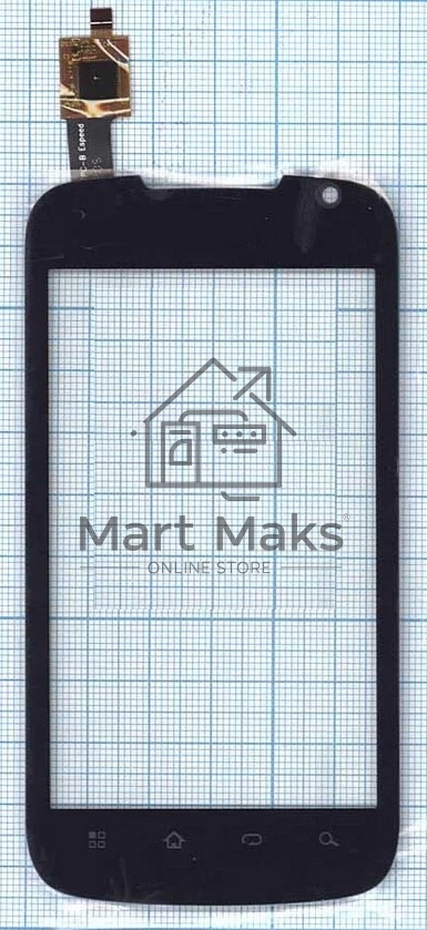 Сенсорное стекло (тачскрин) для Philips Xenium W6350, черное