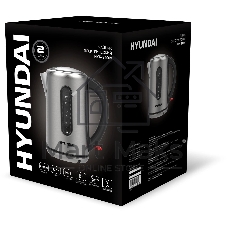 Чайник электрический Hyundai HYK-S9909 1.7л. 2200Вт серебристый матовый/черный корпус: металл