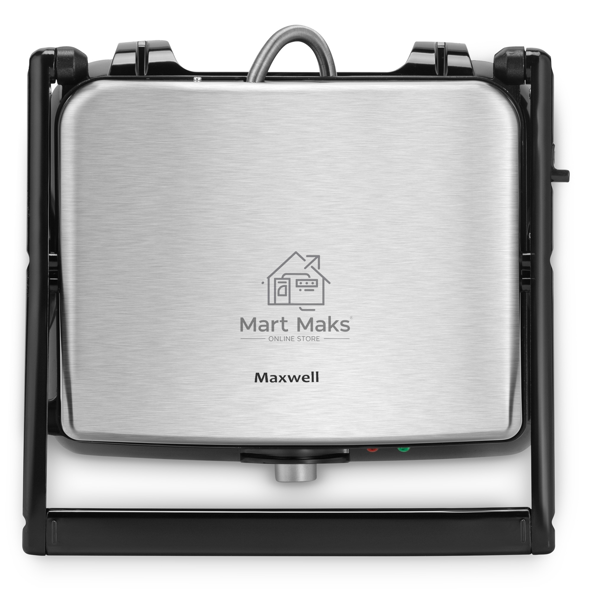 Электрогриль Maxwell MW-1960, 2000Вт, стальной