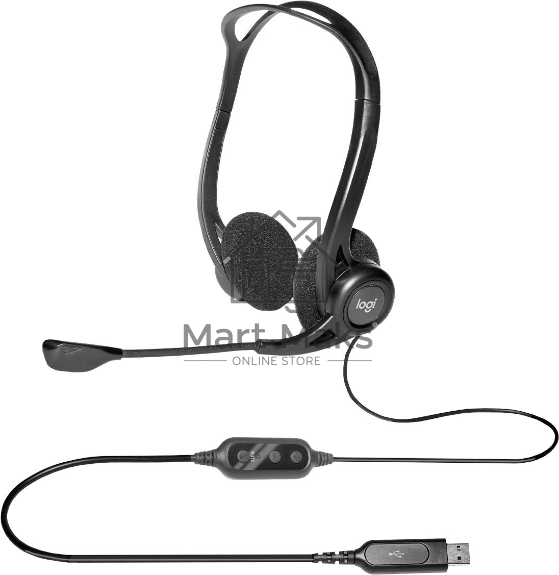 Наушники с микрофоном Logitech 960 черный 2.4м накладные оголовье (981-000100)