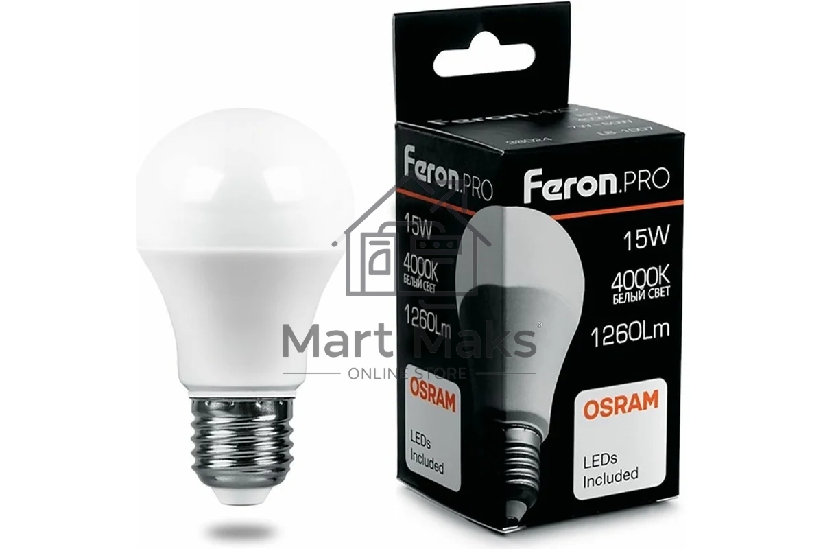 Лампа светодиодная FERON PRO LB-1015 (38036) 15 вт Е27 белый