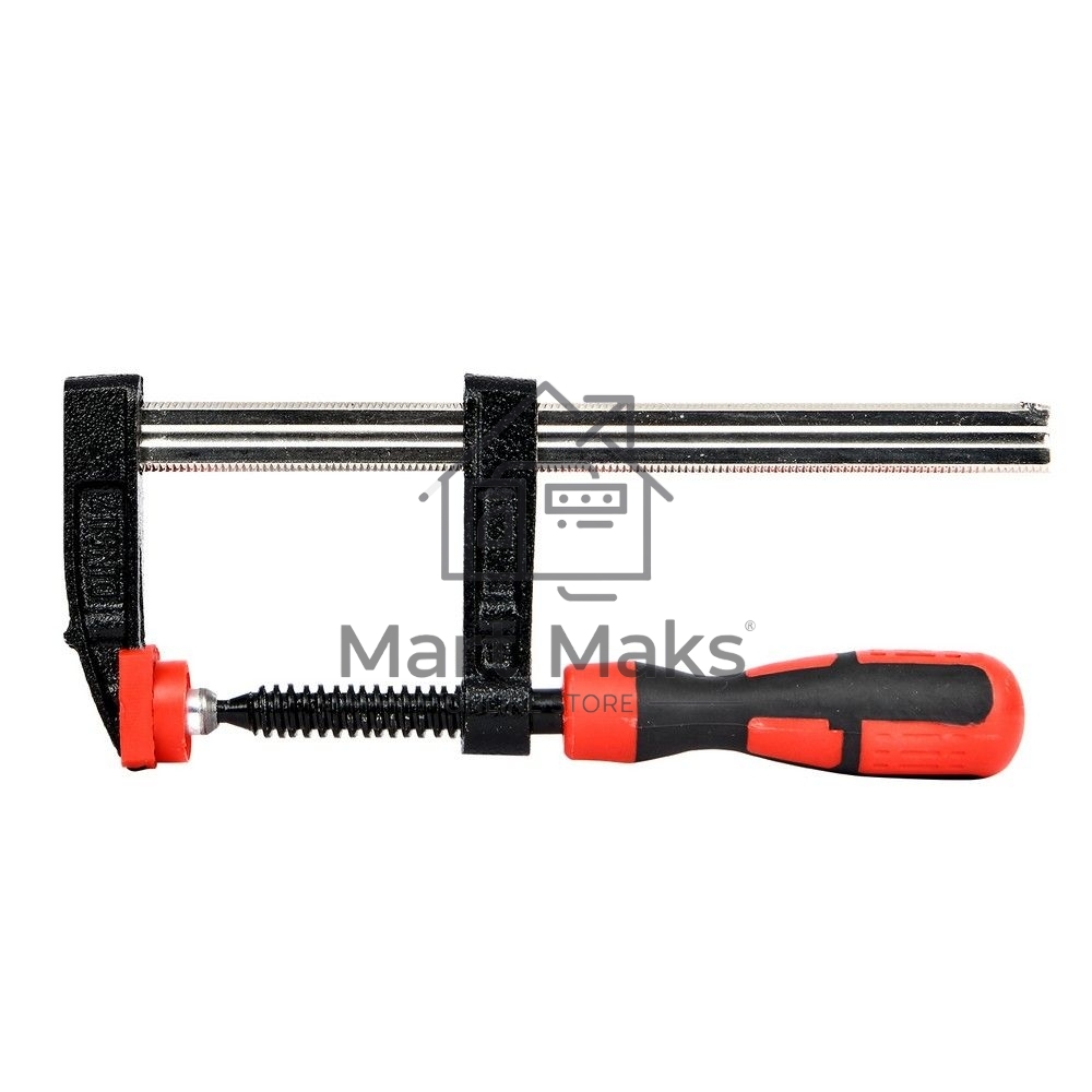 Струбцина F-образная усиленная Deli DL110515Z 150x50 мм, макс. усилие зажима 2000N, резьба 12мм