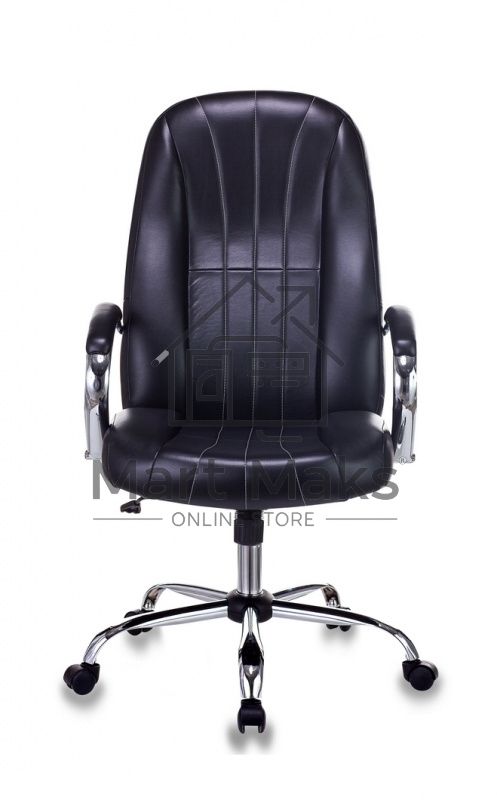 Кресло руководителя Бюрократ T-898SL/BLACK черный, искусственная кожа, крестовина хром