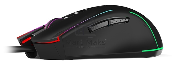 Мышь проводная Qumo Medusa M81 черный, 3200 dpi, USB, кнопки - 7