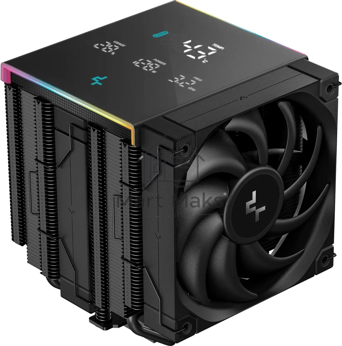 Кулер для процессора DEEPCOOL AK620 DIGITAL PRO черный, 120 мм, алюминий/медь, 1750 об/мин, 25 дБ, 4 pin, 260 Вт, 163 мм