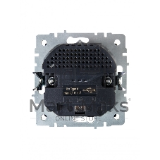 Розетка 1-местная IEK BRITE РЮш10-1-БрЧ (BR-R14-16-U21-D21-K02) 16А, с USB A+A 2.1А, с заземлением с защитными шторками, черный