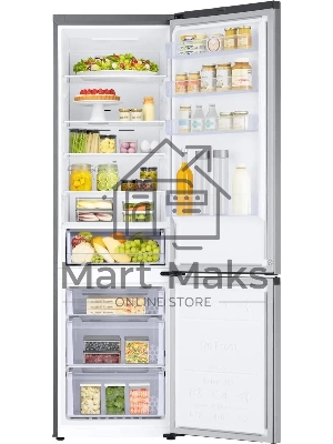 Холодильник Samsung RB38C600DSA/EF серебристый двухкамерный 276/114л морозилка снизу, No Frost