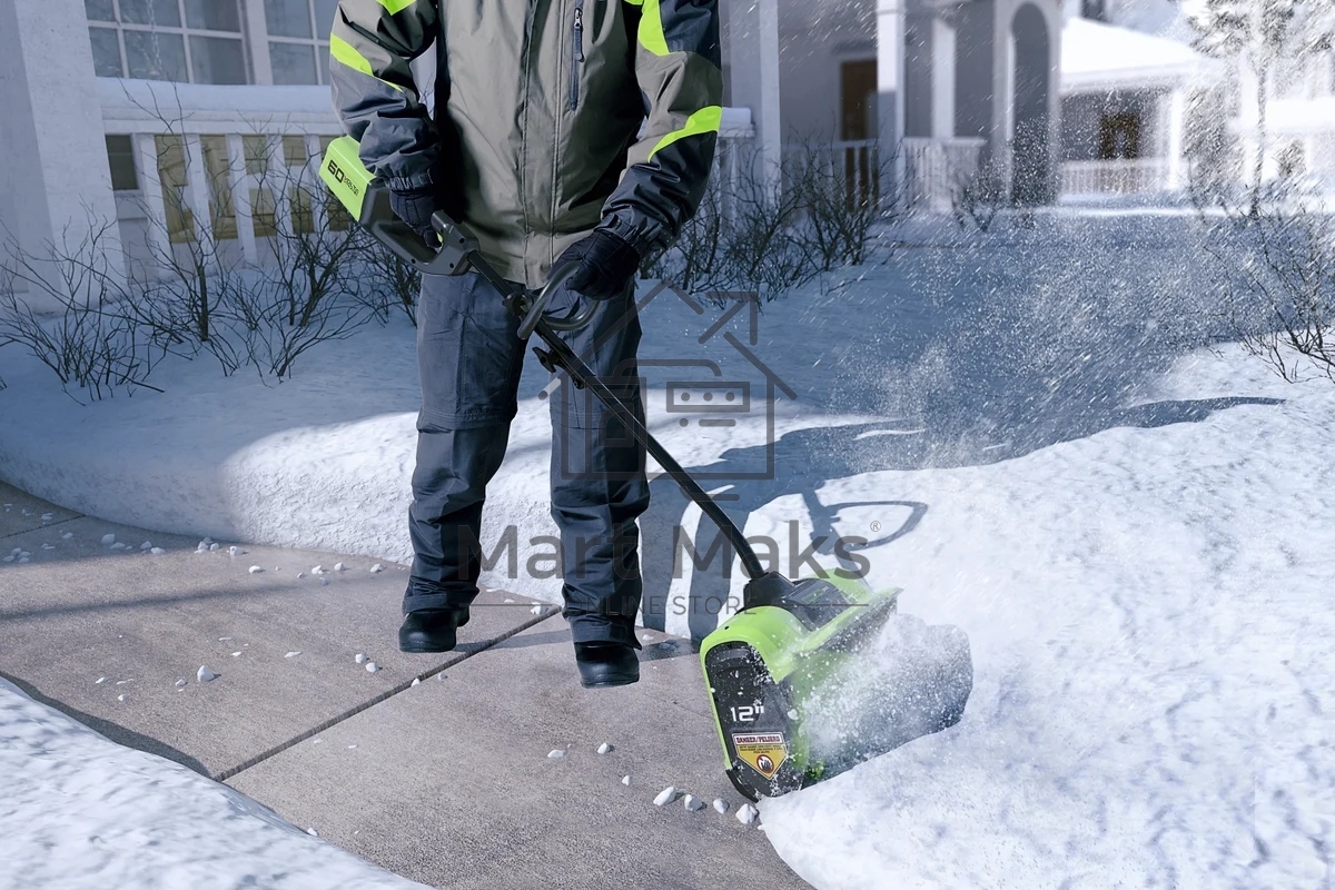 Снегоуборщик-снеголопата аккумуляторный GreenWorks 60В без АКБ и зарядного устройства (2602607)