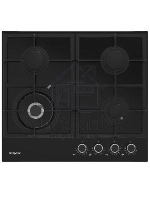 Газовая варочная панель Hotpoint HGS 62F/BK, независимая, черный