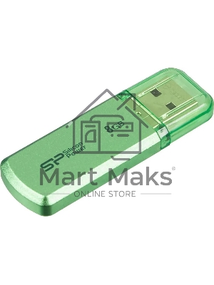 Флешка USB R/W Silicon Power R/W 8Gb Helios 101 SP008Gb,UF2101V1N USB 2.0 зеленый