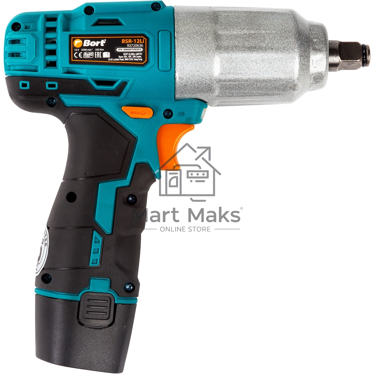 Гайковерт Bort BSR-12LI проводной автомобильный 93720636 12 В, 350 Нм, 3300 об/мин, 3,1 кг