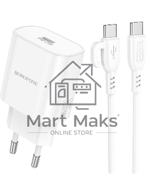 Сетевое зарядное устройство BOROFONE (6941991112270) BA82Aaa 1Type-C 3.0A QC3.0 PD 25W