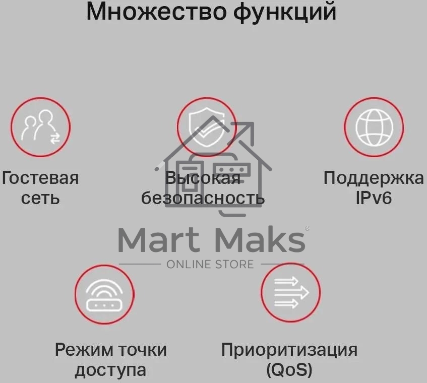 Роутер беспроводной Mercusys AC10 AC1200 10/100BASE-TX белый