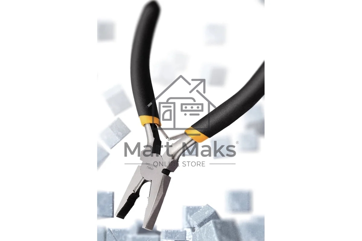 Мини-плоскогубцы Deli DL103045 115 мм, прорезиненная рукоять