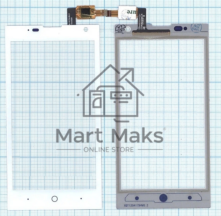 Сенсорное стекло (тачскрин) для ZTE V830 (Blade G Lux), белое