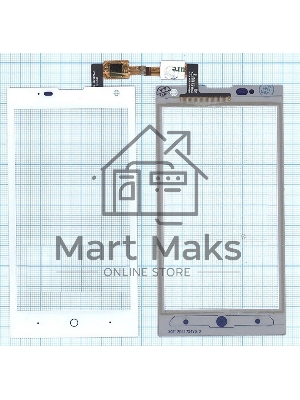 Сенсорное стекло (тачскрин) для ZTE V830 (Blade G Lux), белое