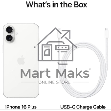Смартфон Apple iPhone 16, 8/256Gb, белый